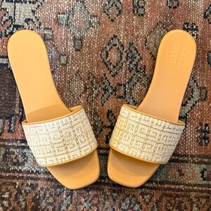 Givenchy 4G Raffia Slides